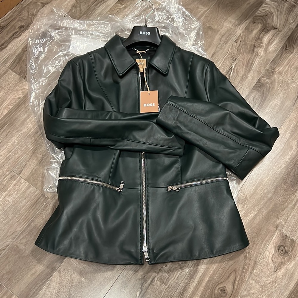 🔥LAST ONE!!!🔥BOSS Salomea Leather Jacket - Picture 13 of 16